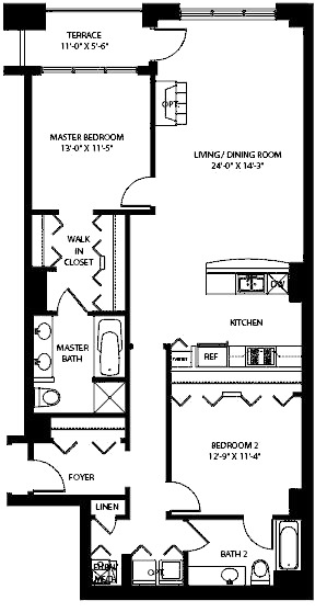 3140 N Sheffield Floorplan - 14 Tier